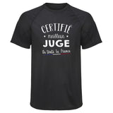 Maillot de Sport Homme Juge - T-Shirt Respirant Polyester Manches Courtes - Cadeau Sportif Anniversaire Noël Fête des Pères