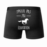 Caleçon J'peux Pas J'Ai Équitation - Humour Boxer Coton Idée Cadeau