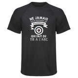 Maillot de Sport Homme Tir a L_Arc Sexagenaire Homme - T-Shirt Respirant Polyester Manches Courtes - Cadeau Sportif Anniversaire Noël Fête des Pères
