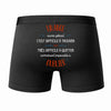 Caleçon Un Ange Aussi génial - Dos - Humour Boxer Coton Motif Métier Idée Cadeau Anniversaire Noël Homme