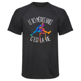 Maillot de Sport Homme 110 Metres Haies Cest la Vie - T-Shirt Respirant Polyester Manches Courtes - Cadeau Sportif Anniversaire Noël Fête des Pères