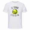 Maillot de Sport Homme C Est La Vie Blanc C'est La Vie - T-Shirt Respirant Polyester Manches Courtes - Cadeau Sportif Anniversaire Noël Fête des Pères
