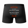 Caleçon Un Augustin Aussi génial - Dos - Humour Boxer Coton Motif Métier Idée Cadeau Anniversaire Noël Homme