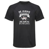 Maillot de Sport Homme Bowling Sexagenaire Homme - T-Shirt Respirant Polyester Manches Courtes - Cadeau Sportif Anniversaire Noël Fête des Pères