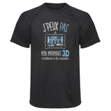 Maillot de Sport Homme Imprimante 3D Copie Jpeux Pas - T-Shirt Respirant Polyester Manches Courtes - Cadeau Sportif Anniversaire Noël Fête des Pères