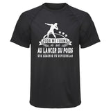 Maillot de Sport Homme Lancer du Poids Une Legende Tu Deviendras - T-Shirt Respirant Polyester Manches Courtes - Cadeau Sportif Anniversaire Noël Fête des Pères