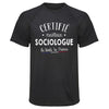Maillot de Sport Homme Sociologue - T-Shirt Respirant Polyester Manches Courtes - Cadeau Sportif Anniversaire Noël Fête des Pères
