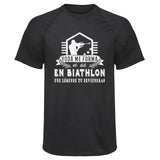 Maillot de Sport Homme Biathlon Une Legende Tu Deviendras - T-Shirt Respirant Polyester Manches Courtes - Cadeau Sportif Anniversaire Noël Fête des Pères