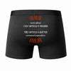 Caleçon Un Amir Aussi génial - Dos - Humour Boxer Coton Motif Métier Idée Cadeau Anniversaire Noël Homme