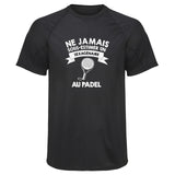 Maillot de Sport Homme Padel Sexagenaire Homme - T-Shirt Respirant Polyester Manches Courtes - Cadeau Sportif Anniversaire Noël Fête des Pères