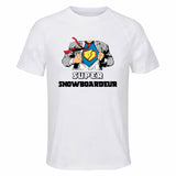 Maillot de Sport Homme Super Snowboardeur - T-Shirt Respirant Polyester Manches Courtes - Cadeau Sportif Anniversaire Noël Fête des Pères