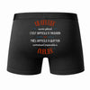 Caleçon Un Grutier Aussi génial - Dos - Humour Boxer Coton Motif Métier Idée Cadeau Anniversaire Noël Homme