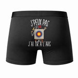 Caleçon J'peux Pas J'Ai Tir à l'arc - Humour Boxer Coton Idée Cadeau