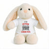Peluche Lapin Bébé Doudou Je Veux Devenir Contoleur de Gestion comme Papa Cadeau Naissance Nouveau-Né Baby Shower