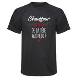 Maillot de Sport Homme Chauffeur Parfait de Le Tete aux Pieds - T-Shirt Respirant Polyester Manches Courtes - Cadeau Sportif Anniversaire Noël Fête des Pères