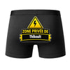 Caleçon Zone privée de Thibault - Dos - Humour Boxer Coton Motif Métier Idée Cadeau Anniversaire Noël Homme