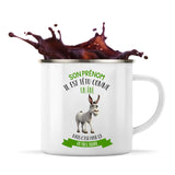 Idée Mug Cadeau Travail Métier Humour Collègue Femme Anniversaire Noël (Âne, Mug Métallique)