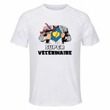 Maillot de Sport Homme Super Veterinaire - T-Shirt Respirant Polyester Manches Courtes - Cadeau Sportif Anniversaire Noël Fête des Pères