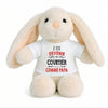 Peluche Lapin Bébé Doudou Je Veux Devenir Courtier comme Papa Cadeau Naissance Nouveau-Né Baby Shower