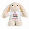 Peluche Lapin Bébé Doudou Je Veux Devenir Infirmier comme Papa Cadeau Naissance Nouveau-Né Baby Shower