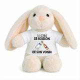 Peluche Lapin Bébé Doudou La Copine de Boisson de Son Voisin Cadeau Naissance Fille Nouveau-Né Baby Shower