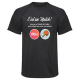 Maillot de Sport Homme Tennis de Table - T-Shirt Respirant Polyester Manches Courtes - Cadeau Sportif Anniversaire Noël Fête des Pères