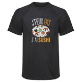 Maillot de Sport Homme Sushi Copie Jpeux Pas - T-Shirt Respirant Polyester Manches Courtes - Cadeau Sportif Anniversaire Noël Fête des Pères