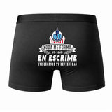 Caleçon Une légende Te Forma Escrime - Dos - Humour Boxer Coton Motif Métier Idée Cadeau Anniversaire Noël Homme