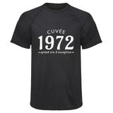Maillot de Sport Homme 1972 Cuvee Grand Cru - T-Shirt Respirant Polyester Manches Courtes - Cadeau Sportif Anniversaire Noël Fête des Pères