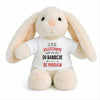Peluche Lapin Bébé Doudou L'assistante du Barbecue de Parrain Cadeau Naissance Fille Nouveau-Né Baby Shower