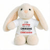 Peluche Lapin Bébé Doudou Je Veux Devenir Chirurgienne comme Maman Cadeau Naissance Nouveau-Né Baby Shower