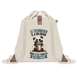 Sac à dos avec pochette Technicien Panda Grain
