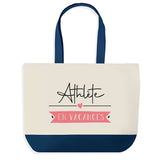 Sac de shopping bleu Athlète en Vacances