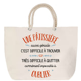 Sac Fête des Mères Mamie Famille Idée Cadeau anniversaire Noël Travail Boulot Métier Départ Retraite Collègue Femme cabas shopping plage