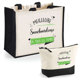 Cabas femme sac plage ou shopping tote bag pochette trousse Idée cadeau original pour anniversaire Noël travail départ retraite collègue famille fete des mères maman mamie