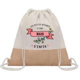 Sac Fête des Mères Mamie Maman Cadeau anniversaire Noël Travail Métier Départ Retraite Collègue Femme cabas shopping plage