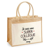 Sac Fête des Mères Mamie MAman Soeur Femme Famille Idée Cadeau anniversaire Noël Travail Boulot Métier Départ Retraite Collègue Femme cabas shopping plage