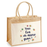 Sac Fête des Mères Mamie Famille Idée Cadeau anniversaire Noël Travail Boulot Métier Départ Retraite Collègue Femme cabas shopping plage