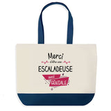 Sac de shopping bleu Merci Escaladeuse Géniale