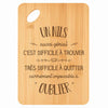 Planche bambou gravée personnalisée homme idée cadeau Fête des Pères apéro 30×20 prénom cuisine plateau fromage anniversaire noel papa papi 