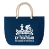 Sac de plage Bleu anse corde Triathlon Légende Humour Geek