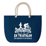 Sac de plage Bleu anse corde Triathlon Légende Humour Geek