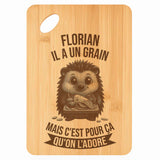 Planche bambou gravée personnalisée homme idée cadeau Fête des Pères apéro 30×20 prénom cuisine plateau fromage anniversaire noel papa papi 