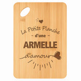 Planche bambou gravée personnalisée femme idée cadeau Fête des Mères apéro 30×20 prénom cuisine plateau fromage anniversaire noel maman mamie