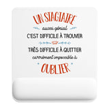 Tapis de souris ergonomique avec repose-poignet, accessoire bureau pour femme et homme, fête des pères, cadeau pas cher, idée cadeau fête des mères, secret santa, départ à la retraite, télétravail et gaming