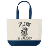 Sac de shopping bleu J'peux pas Skateboard