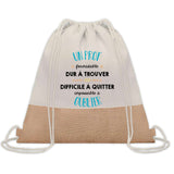 Sac Fête des Pères Papi Papa Cadeau anniversaire Noël Travail Boulot Métier Départ Retraite Collègue Homme cabas shopping plage