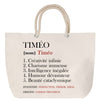 Sac Fête des Mères Mamie Famille Idée Cadeau anniversaire Noël Travail Boulot Métier Départ Retraite Collègue Femme cabas shopping plage