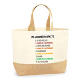 Sac Jute Fête des Mères Fêtes des Pères Mamie Papi Famille Idée Cadeau anniversaire Noël Travail Boulot Métier Départ Retraite Collègue Femme Homme