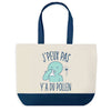 Sac de shopping bleu J'peux pas Pollen